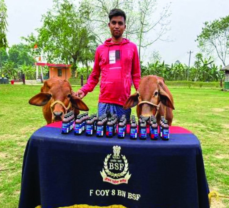 बीएसएफ ने  कुख्यात तस्कर को रंगे हाथों दबोचा