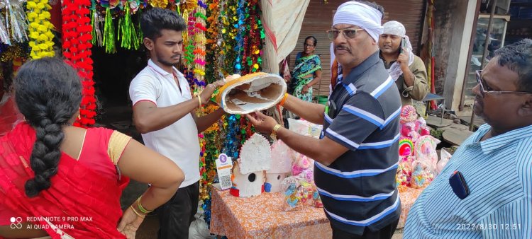 खबर का असर: प्लास्टर ऑफ पेरिस की मूर्ति बेचने वालों पर खानापूर्ति की कार्रवाई