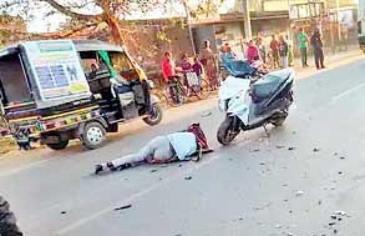 तेज रफ्तार हाइवा ने छात्रा को कुचला, मौत...