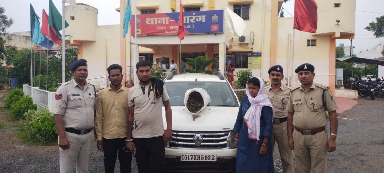 ओड़ीसा से रायपुर खपाने ला रहे थे 8 किलो गांजा, तीन तस्कर गिरफ्तार।