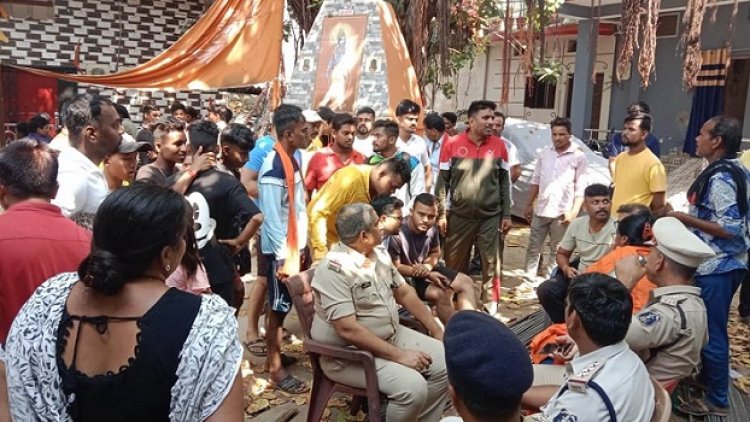 छत्तीसगढ़ में असामाजिक तत्वों ने मंदिर में खंडित की मूर्ति, जुर्म दर्ज