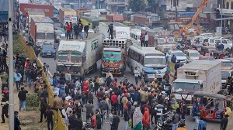 हिट एंड रन कानून के खिलाफ ड्राइवरों की हड़ताल का दूसरा दिन