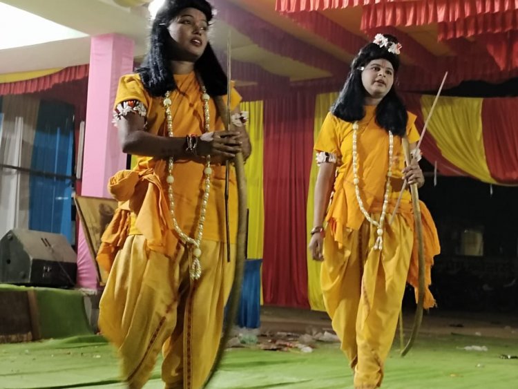 कला जत्था ने मर्यादा पुरुषोत्तम राम के जीवन पर आधारित प्रस्तुति दी
