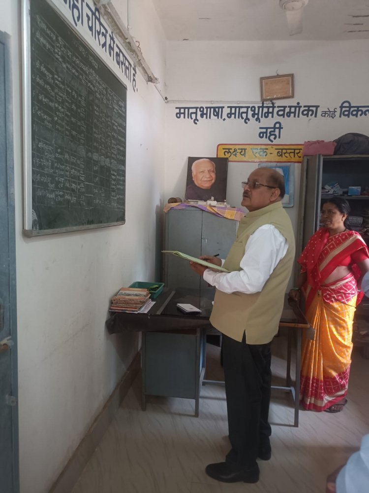 कन्या आश्रम का कलेक्टर ने किया निरीक्षण