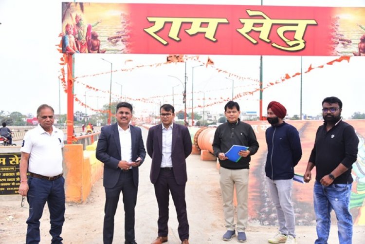 कलेक्टर ने रामसेतु पुल का किया निरीक्षण