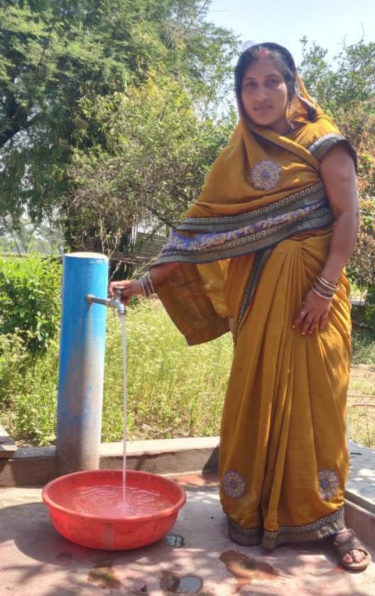जल जीवन मिशन से ग्राम बाघमार के हर घर में पेयजल की उपलब्धता