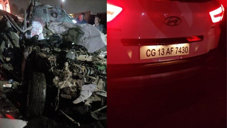 कार और ट्रक में भिंड़त, एक की मौत अन्य घायल