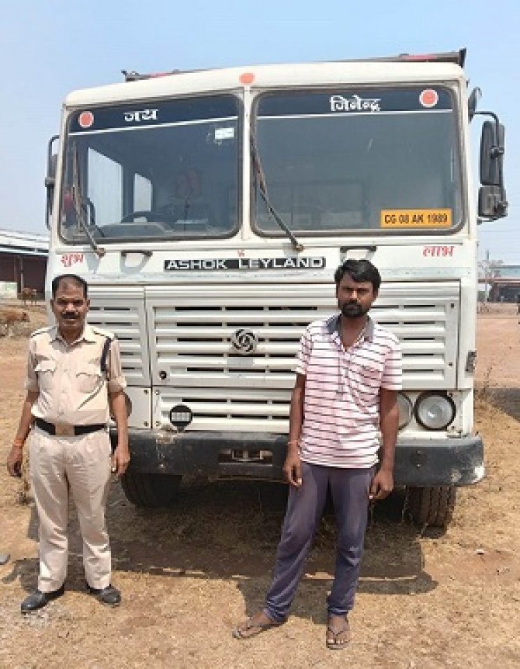 खनिजों के अवैध परिवहन पर की गई कार्रवाई