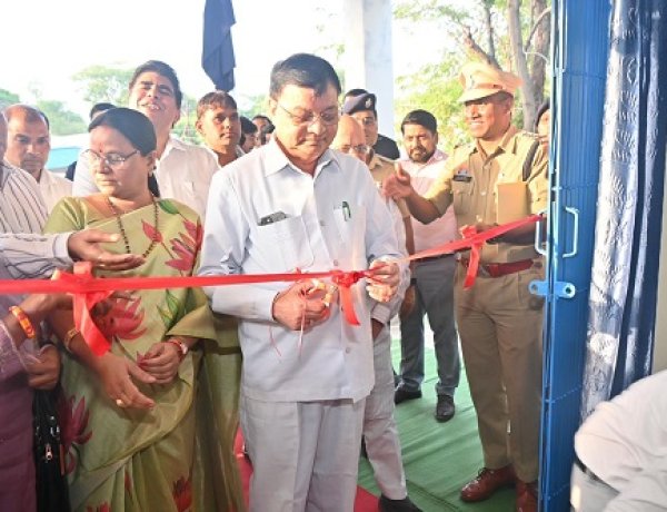 उद्योग मंत्रीलखनलाल देवांगन ने महिला थाना का किया लोकार्पण