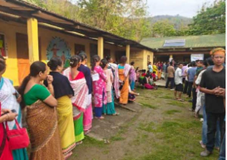 असम में विधानसभा चुनाव के लिए मतदान शुरू