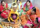 सावन के अंतिम सोमवार पर नर्मदेश्वर महादेव मंदिर में हुआ दुग्धाभिषेक एवं जलाभिषेक