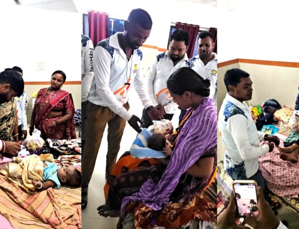 गणेशोत्सव को जनसेवा से जोड़ने की पहल, श्री विघ्नहर्ता परिवार ने अस्पताल में बांटी राहत सामग्री
