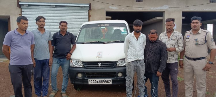 ग्राम करमंदी में जुए के फड़ पर आरंग पुलिस की दबिश, 6 गिरफ्तार