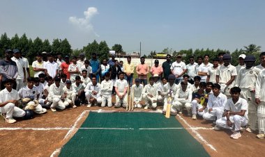 मंदिर हसौद में जिला स्तरीय अंडर-17 शालेय क्रिकेट प्रतियोगिता का शुभारंभ