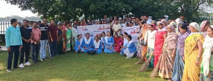 स्वच्छता ही सेवा के तहत संत निरंकारी मंडल ने किया श्रमदान
